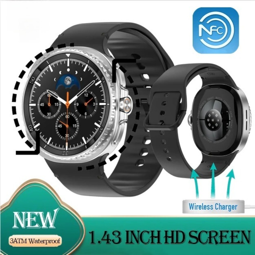 Health Wellness Bracelet - นาฬิกาอัจฉริยะกันน้ำ รองรับบลูทูธ โทรออกได้ วัดอัตราการเต้นของหัวใจ พร้อมผู้ช่วยเสียง NFC