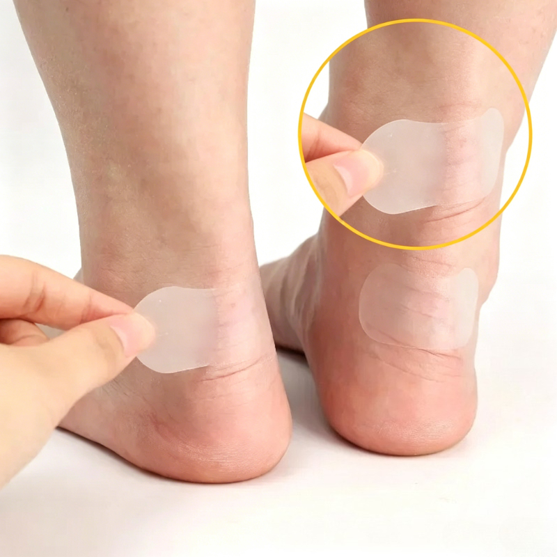 Detox Foot Patch - แผ่นเจลป้องกันการเสียดสี ป้องกันการเกิดแผลพุพอง แบบใส มองไม่เห็น สำหรับส้นเท้า แผ่นรองกันกระแทกแบบมีกาวในตัว