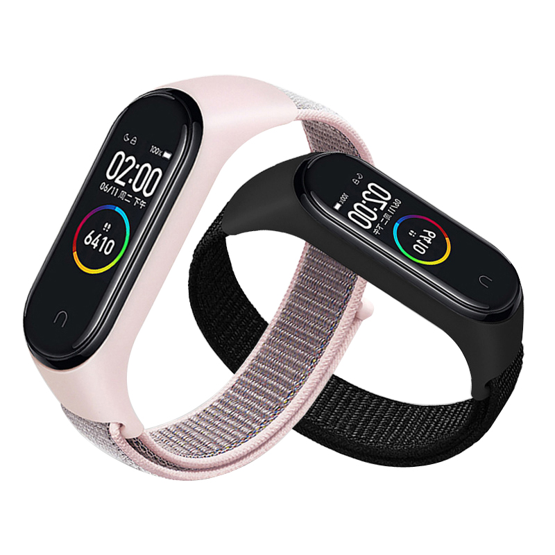 Health Wellness Bracelet - สายนาฬิกาข้อมือไนลอนสำหรับ Mi Band 8 9 10