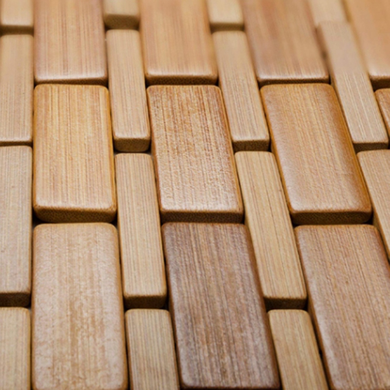 Bamboo Bath Mat - ไม้สัก Bath MAT ฟุตพื้นอาบน้ําไม้ไผ่ธรรมชาติลื่นขนาดใหญ่ 50x70 ซม.ร้อน