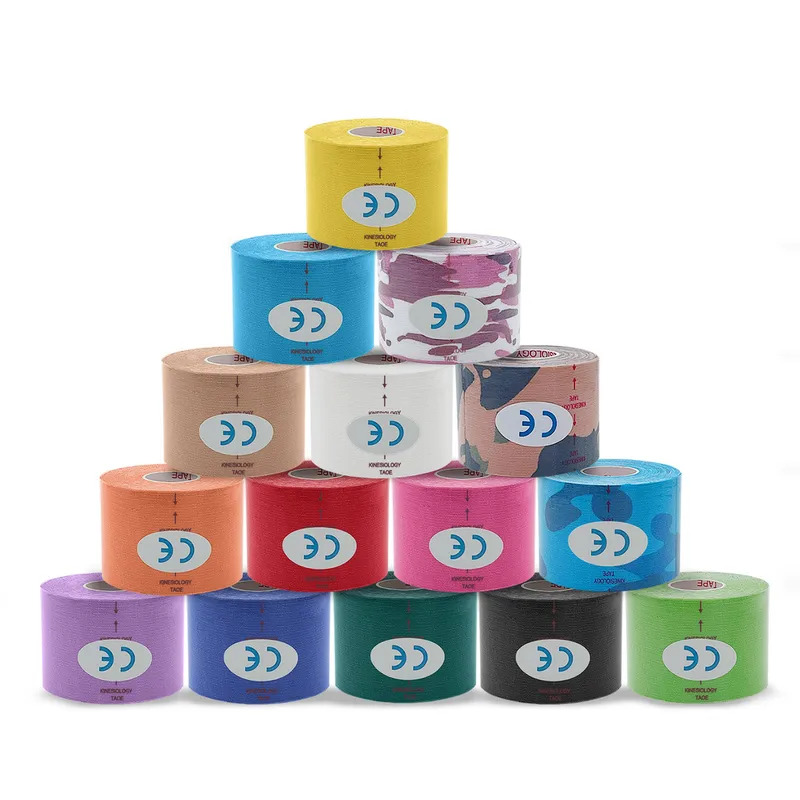 Sports Taping Precut - 1/6Pcs กีฬากันน้ํา Kinesiology เทปสติกเกอร์กีฬาผ้าพันแผลกล้ามเนื้อ Recovery Protector