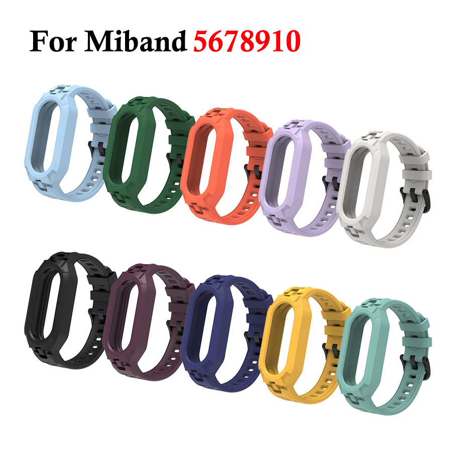 Health Wellness Bracelet - สายรัดซิลิโคนสําหรับวง Xiaomi Mi 10 9 8