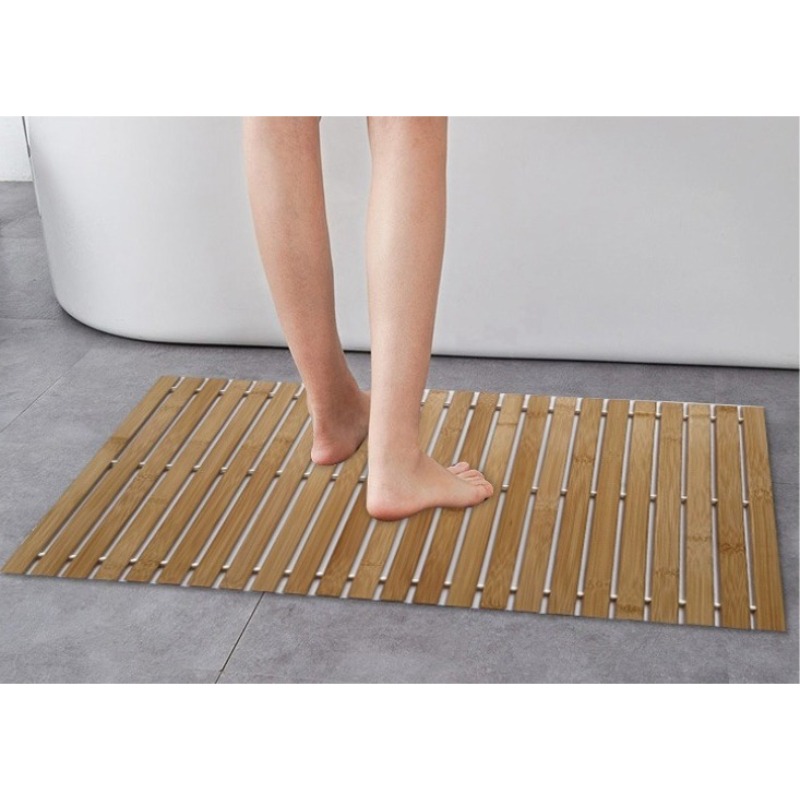 แผ่นรองอาบน้ำไม้ไผ่ขนาดใหญ่ 40 - Bamboo Bath Mat บทวิจารณ์และราคา